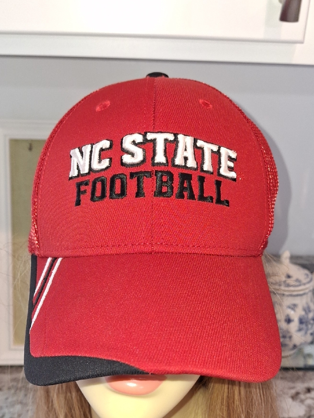 Y2K Adidas Red NC State Football Kids Hat "Prestine Condition"